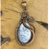WISIOR MIEDZIANY Z AGATEM DENDRYTOWYM
